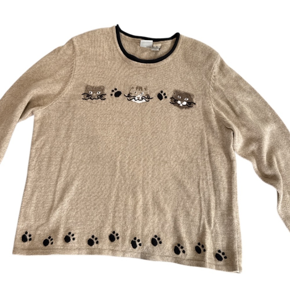 C.J. Banks Cute Cat Paw Print Sweater